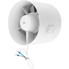 calimaero® INLINE Rohrventilator 150mm mit Rückstauklappe, Zuluft-/ Abluftventilator, Badlüfter, Grow Tent, Booster Lüfter, Rohreinschublüfter 320m³/h, 18Watt / 35dB / IPX2 / Kunststoff