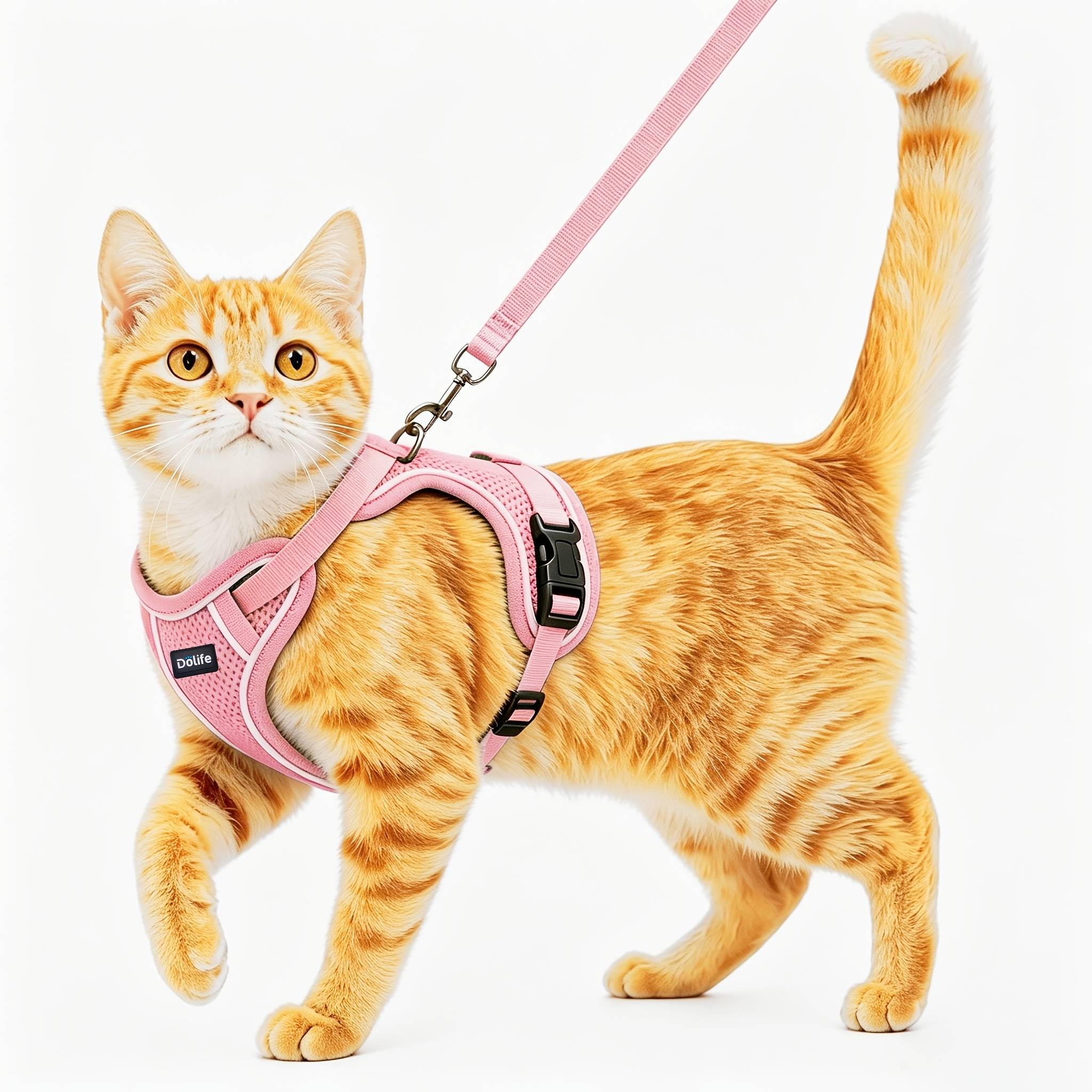 Cat Harness And Leash Set, Anti-escape, Soft Adjustable Cat Belt, Breathable Comfortable Vest, , Suitable For Outdoor Travel Kitten Harness