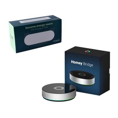 Athom Homey Bridge bundle + frient EMI Norwegian HAN Zigbee energimåler