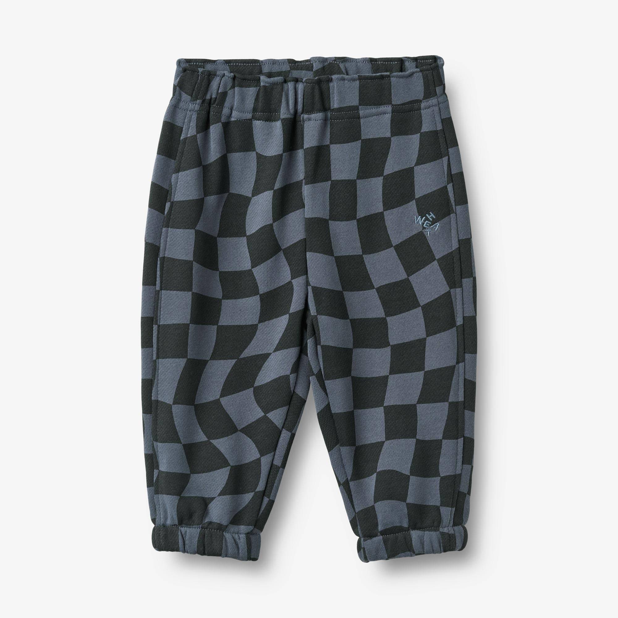WHEAT® - Sweatpants Cosmo - navy blue check - Str 74.