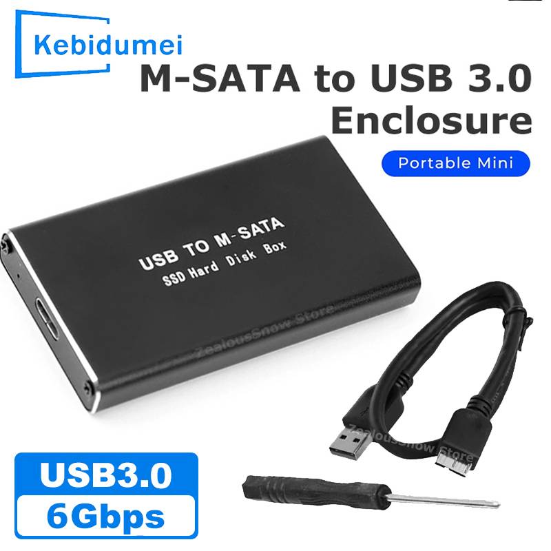 Mini SSD Case mSATA To USB 3.0 SSD Enclosure External Hard Drive Disk Box Storage Case Adapter for 30*30/50 mSATA HD Hard Disk