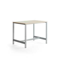 Bord VARIOUS, 1200x800 mm, höjd 900 mm, silver, björk