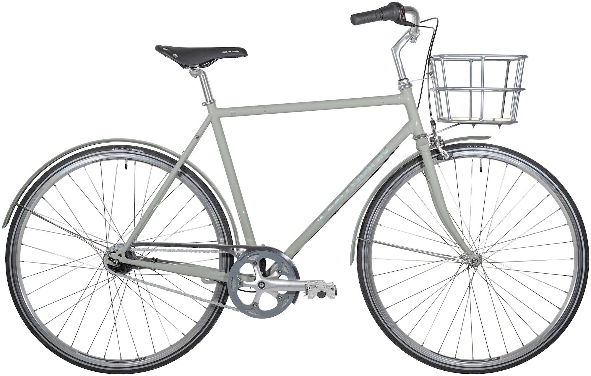 Centurion Hydrogen Herre Fodbr. Blank Inkl. Kurv - 60 Cm - Citybike - Grå.