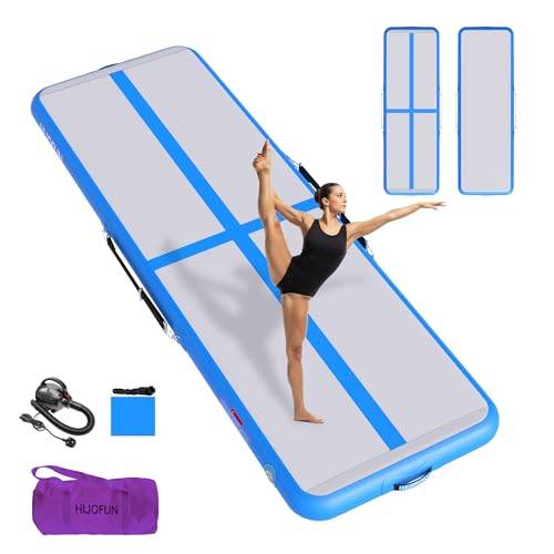 HIJOFUN Uppblåsbara gymnastikmattor 3/4/5/6 m, 20 cm, höjd träningsmatta, längd golvmatta uppblåsbar yogamatta Taekwondo Air Floor Track
