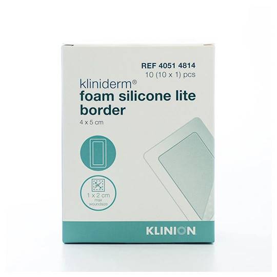 Kliniderm Foam Silikone Lite B 4 x 5 cm 10 stk