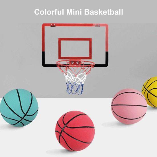 Mini Basketbollleksak Slitstark Ultrahög Elastisk Miljövänlig Icke-uppblåsbar Gummi Liten Bolleksak för Barn black