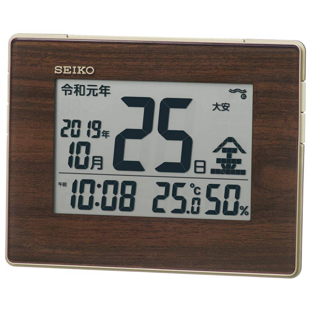 Seiko Clock Wall Radio New Era Light Gold Pearl x x Model SQ442B Clock/Table Clock/Alarm Clock, Natural, Controlled, Digital, Calendar,
