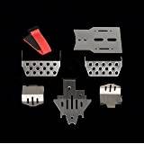 Metall TRX-4 Chassi Armour Bumper Axel Protector Skid Plate for 1/10 Rc Crawler Traxxas TRX4 Sport Defender Bronco K5 Blazer G500 ( Color : 6 in 1 )