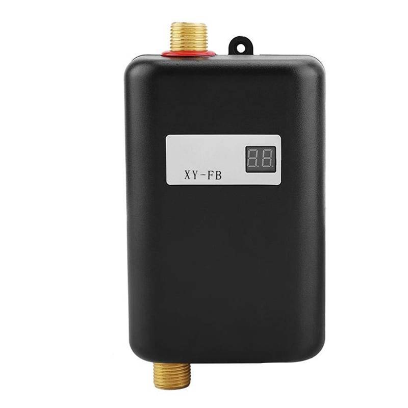 3800w mini elektrisk varmvattenberedare omedelbar elektrisk varmvattenberedare omedelbar elektrisk vattenvärmare dusch 3 sekunder eu-kontakt svart