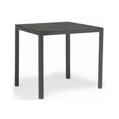 Polo Bar havebord i aluminium og glas 90 x 90 cm - Antracit/Mørkegrå