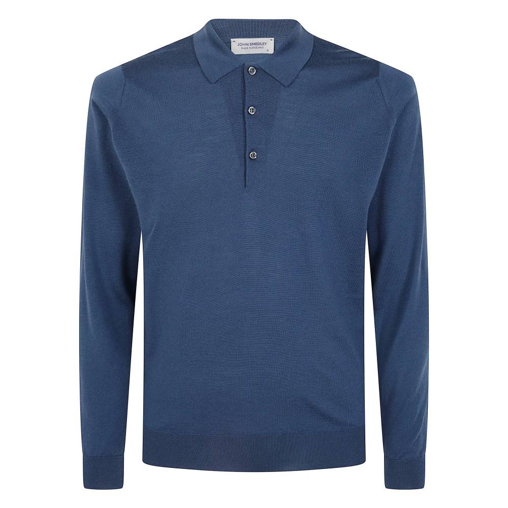 John Smedley - Belper Långärmad pikétröja Stickade Tröjor - Herr - 2XL -