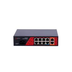 Safire HiPoE Switch, 120W, 6 PoE 30W + 2 Hi-PoE 60W + 2 Uplink..