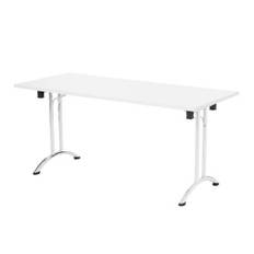 Office Party klapbord 140x80cm hvid med forkromet stel