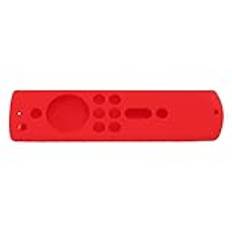 Silikonskyddsfodral för Fire TV Stick 4K 2018 fjärrkontroll, stötsäkert, halkfritt skyddsfodral (röd)