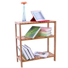 Bambusreol med 3 hylder, 59x26x66 cm, naturfarvet