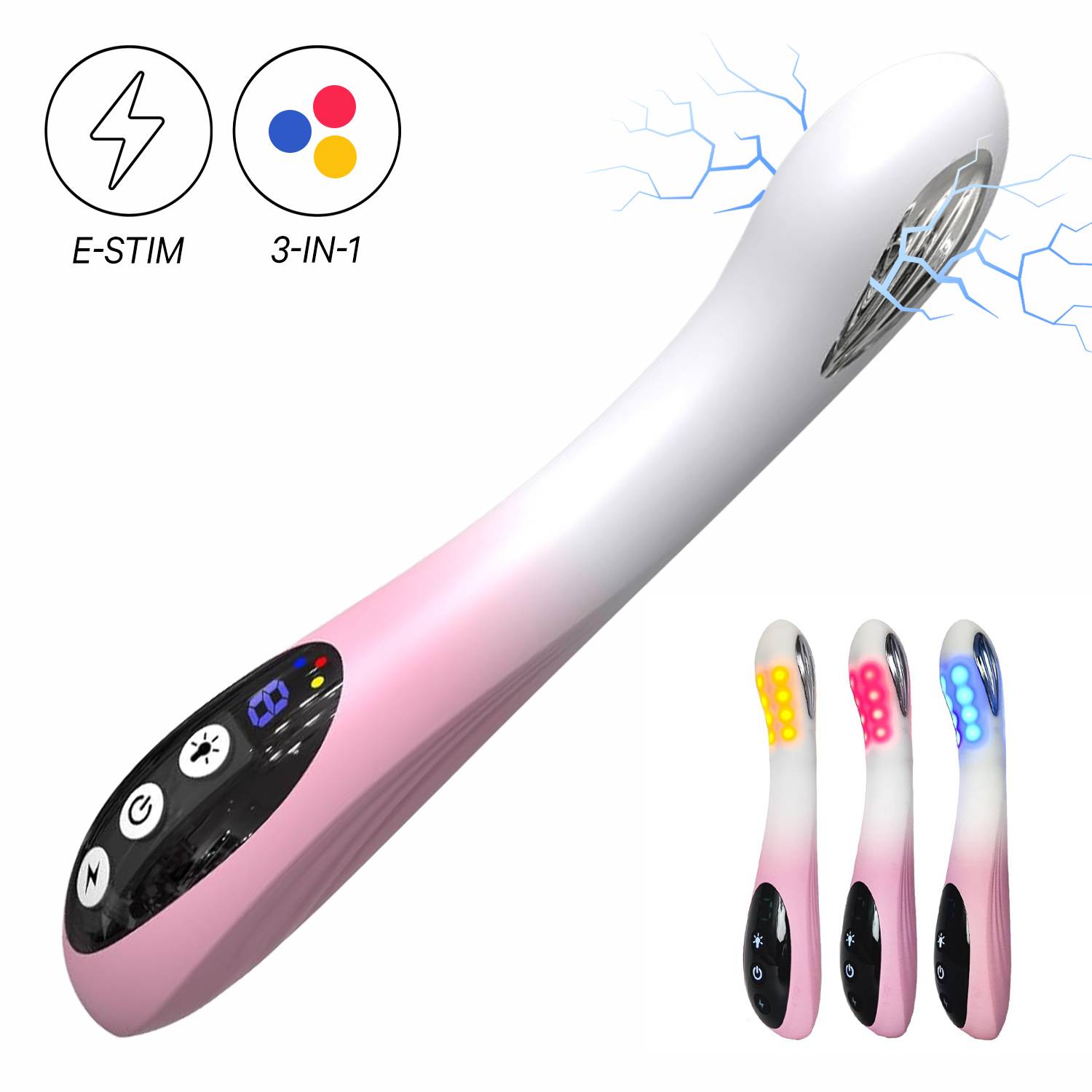 SuperLove E-Stim G-Spot Vibrator White-Pink.