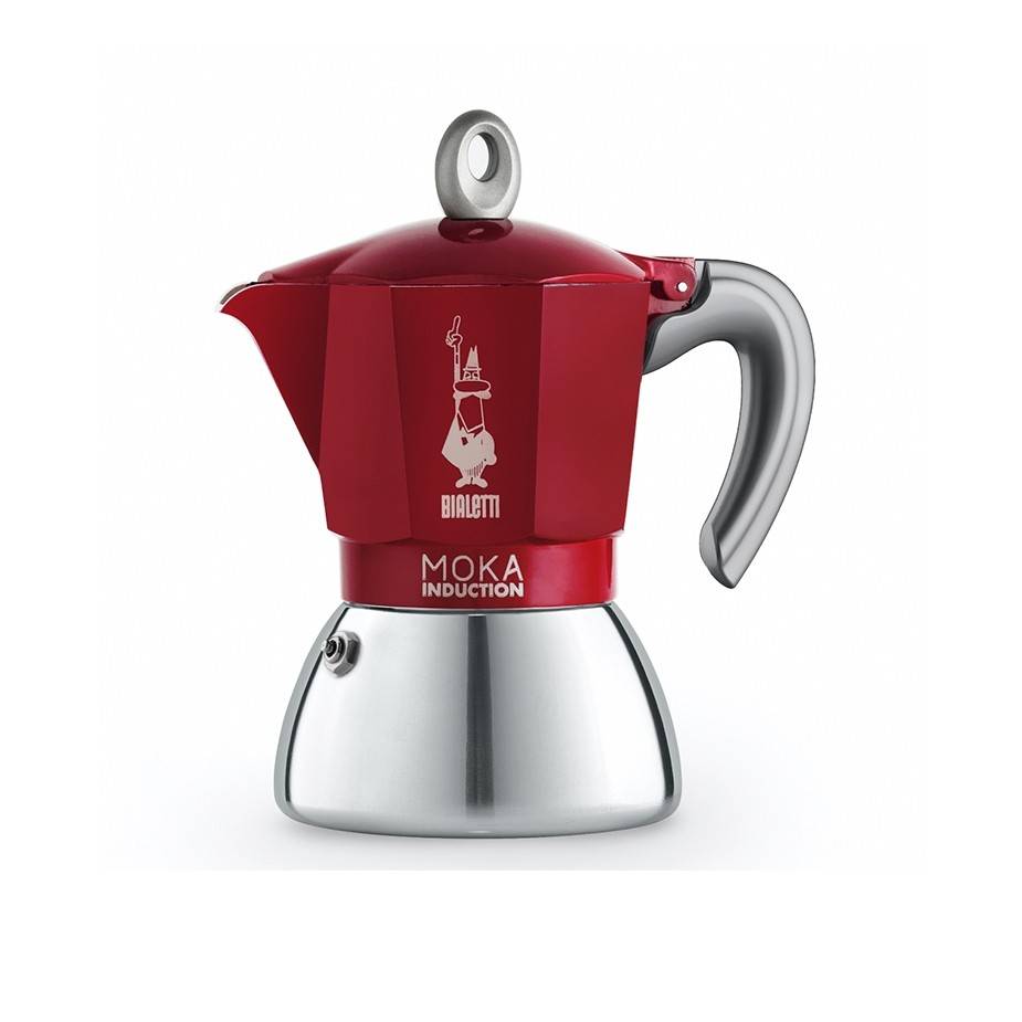 Bialetti Moka Induktion 2 koppar espressokanna Röd