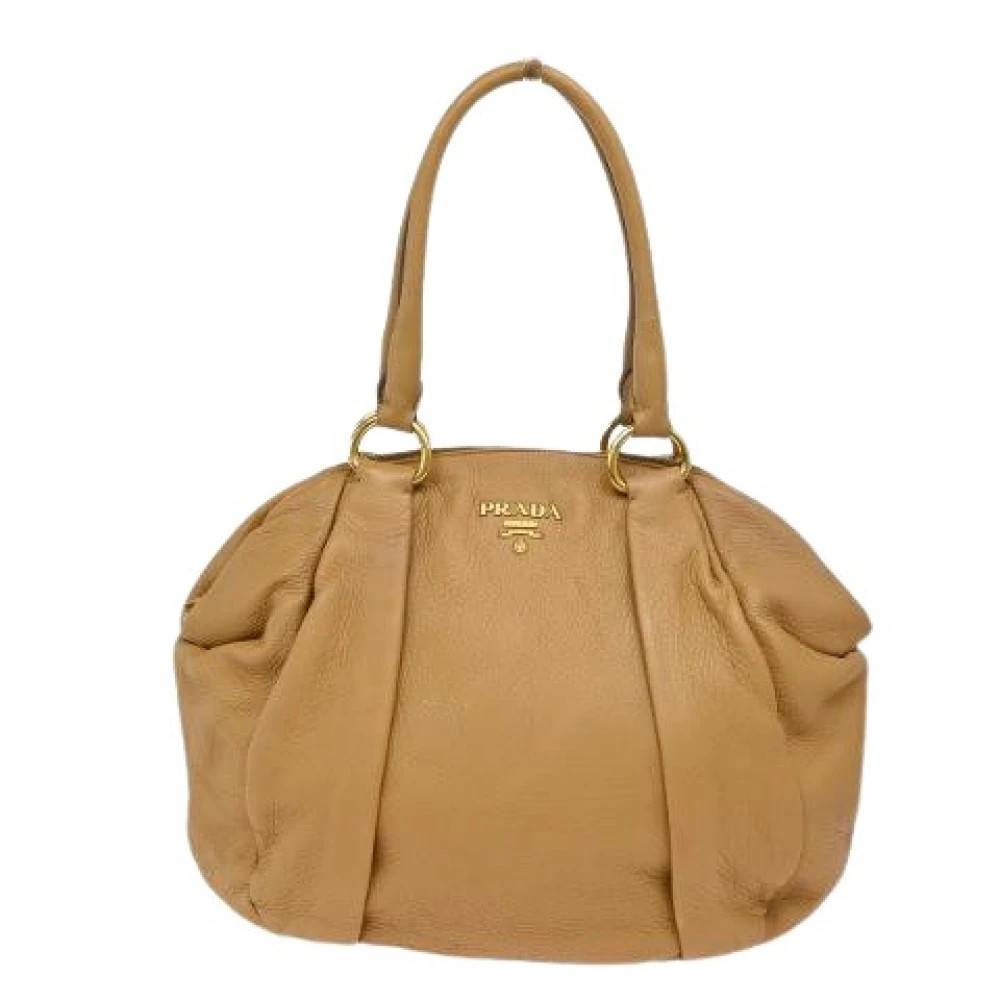 Prada Vintage Pre-owned Tote Vitello Daino - Vintage - Dame - Beige - ONE SIZE - Uld