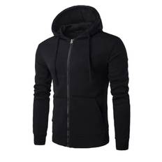 Long-sleeved Hoodie Men's Color Block Stitching Zipper Coat Jacket Sports Sweatshirt XXXL
