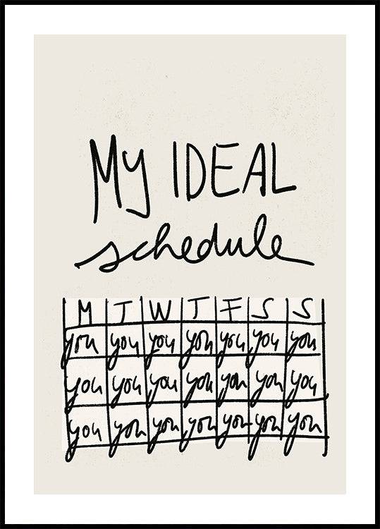Myi deals chedule Poster (30x40cm) - Plakater >