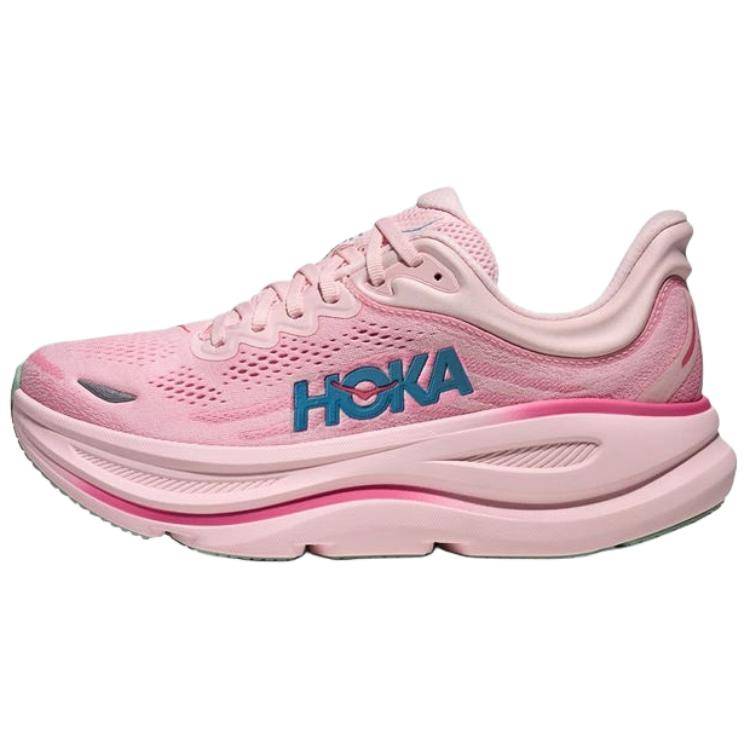 HOKA ONE ONE Bondi 9 Wide Bekväma Mångsidiga Hållbara Andningsbara Långdistanslöparskor Dam sneaker Rosa 1162014-RSTP 38