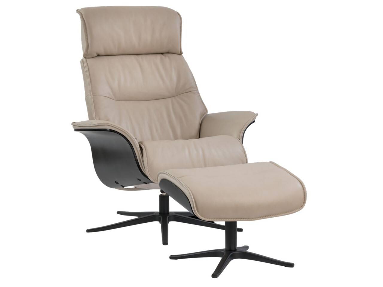 IMG Space 5300 lænestol inkl. skammel (Stofgruppe 4 - uld, Slimline stel - børstet).