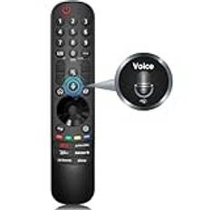 Voice Magic fjärrkontroll för LG TV, ersättning för LG Original Remote MR20GA MR21GA MR22GA MR23GA, lämplig för LG UHD OLED QNED NanoCell 4K 8K Smart TV, med pekare och röstfunktion