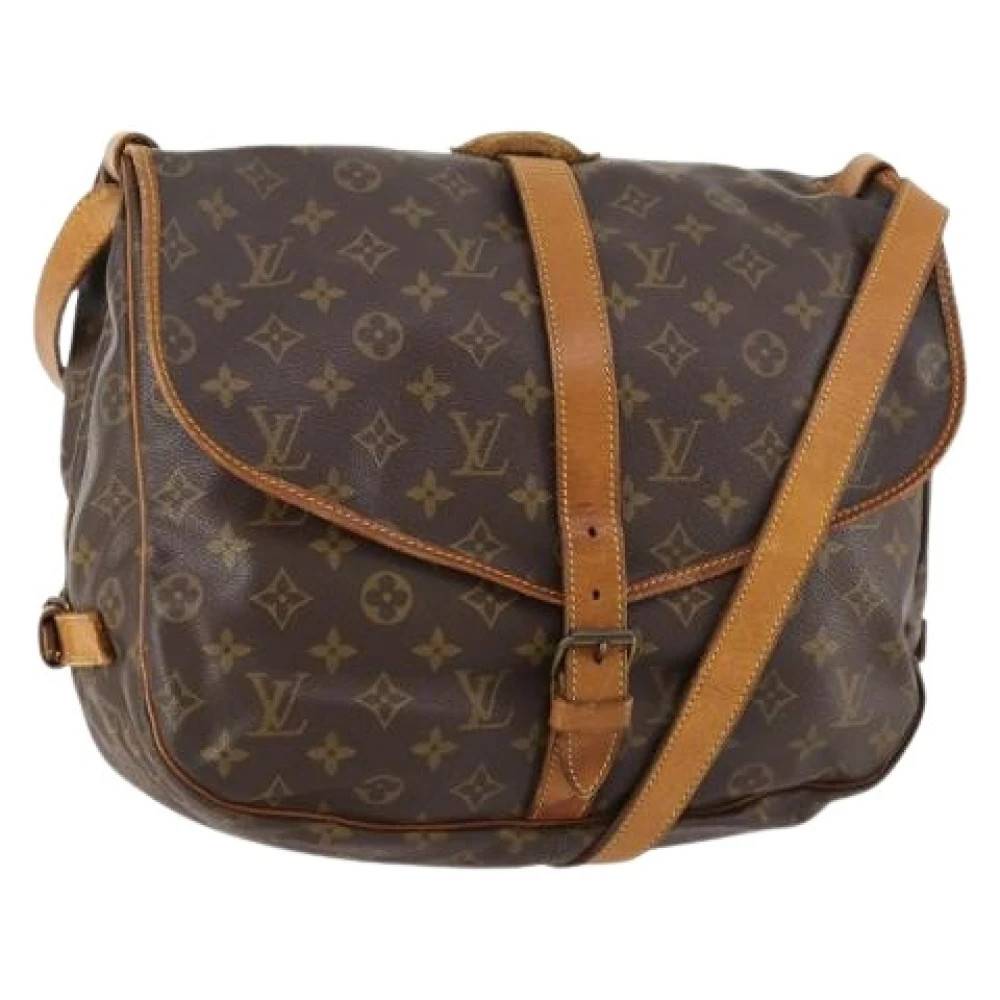Louis Vuitton Vintage - Pre-owned Monogram Canvas Axelremsväska Vintage - Dam - ONE Size - Läder