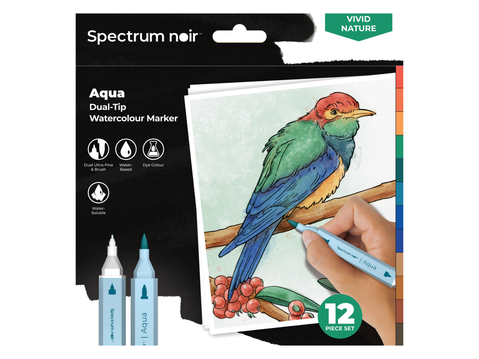 Spectrum Noir-Aqua 12pc-Vivid Nature