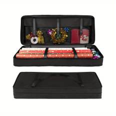 TEMU Christmas Wrapping Organizer - Underbed Storage , Holds 24 , 600d , & Ornaments, , , , <3.2 Cu Ft, <27" Height