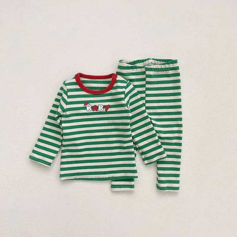 Mini Fashion™ - Bekväm och varm - Julpyjamas Grön / 90 (2 år) | Pedagogiska Träleksaker
