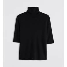 Filippa K Merino Elbow Sleeve Top T-shirts & toppar Dam Svart S