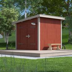 Förråd Saga 6,5 M² Pardörr, Gavel