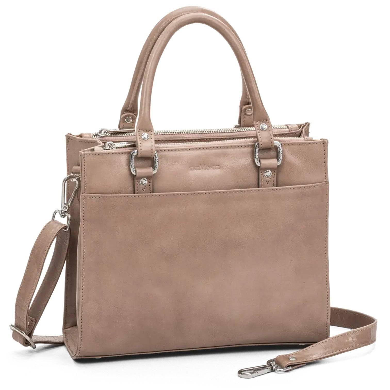 The Monte Lady Handväska i Skinn Taupe