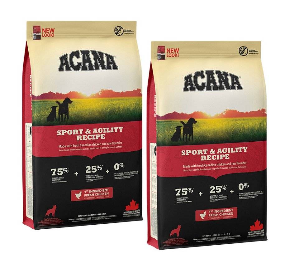 ACANA Adult sport agility 22,8 kg (2 x 11,4 kg)