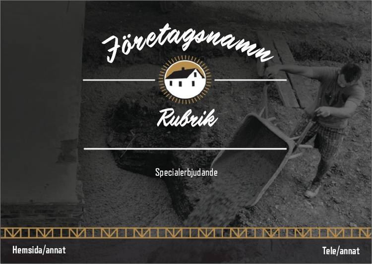 A6-flyers - Svarta - Byggande - Bygg & Anläggning