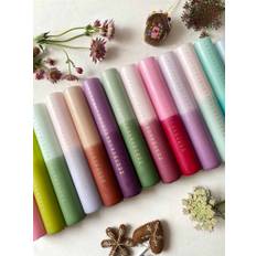 Kalenderlys tofarvet 4 x 25 cm - 12 varianter - Mint & Turkis - Remix by Sofie