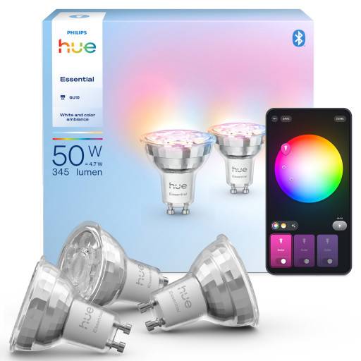 Philips Hue Essential WCA spotpære 345 Lm GU10 2200-6500 K 3-pak