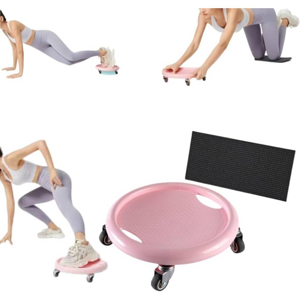 Ab Roller Wheel med måtte 360 roterende kernetræner til kvinder hjemmegym mave- og taljetræningsudstyr til hele kroppen