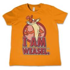 I Am Weasel Kids T-Shirt (Orange,7-8 år)
