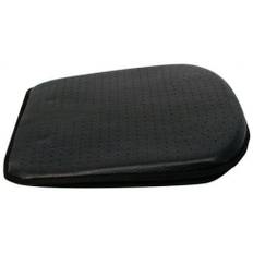 Skråpude / Kilepude Luxury Cushion - Sort PU-Læder - Mål 40x40x6/2 cm