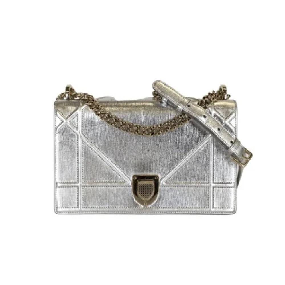 Dior Vintage Pre-owned Laeder dior-tasker - Vintage - Dame - Grå - ONE SIZE - Tyl