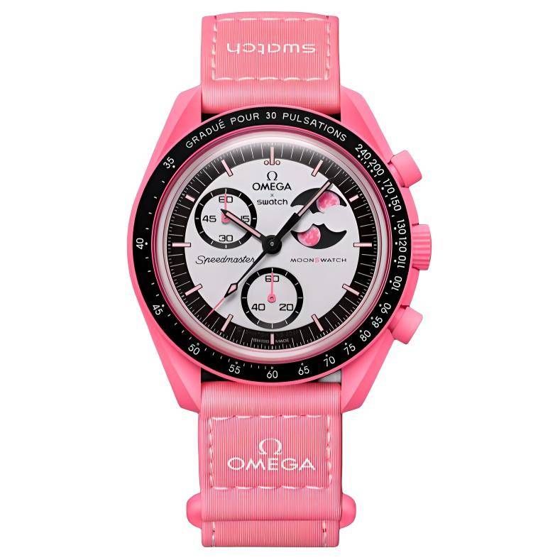 SWATCH X Omega Bioceramic MoonSWATCH Mission To The Pink Moon SO33P700 SO33P700 pink