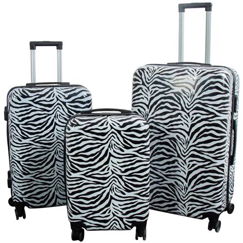 Kuffert - Kuffert med motiv - Zebra striber - Hardcase letvægt kuffert.