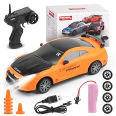 Mineup Fjärrstyrd bil, 1:24 RC-billeksaker, 2,4 GHz radiostyrd bil, RC monster truck, 360° svängbar present till barn 4, 5, 6, 7, 8 år