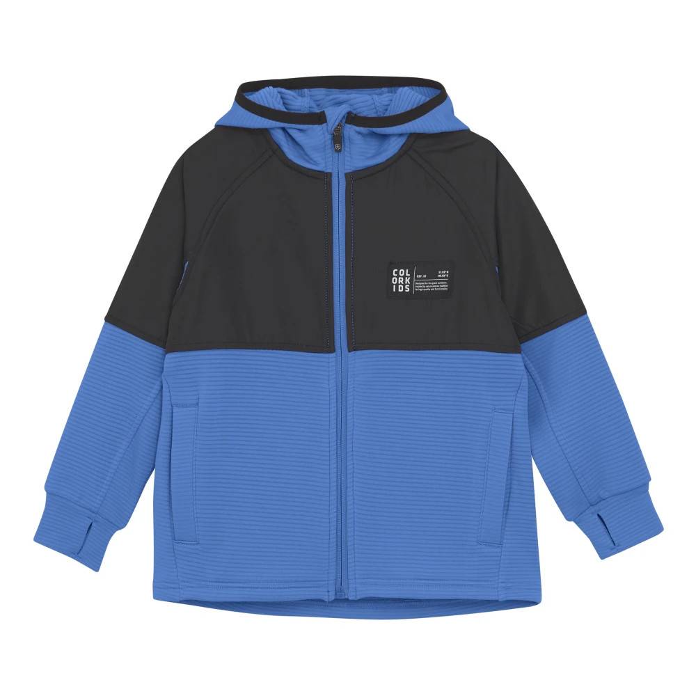 Color Kids Campanula Fleece Stretch Jacket - Kids - Herre - Blå - 164 CM -