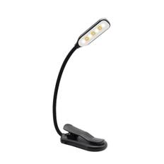 1 stk. læselampe, 7 LED skrivebordslampe med klemme og 3 farvetemperaturer