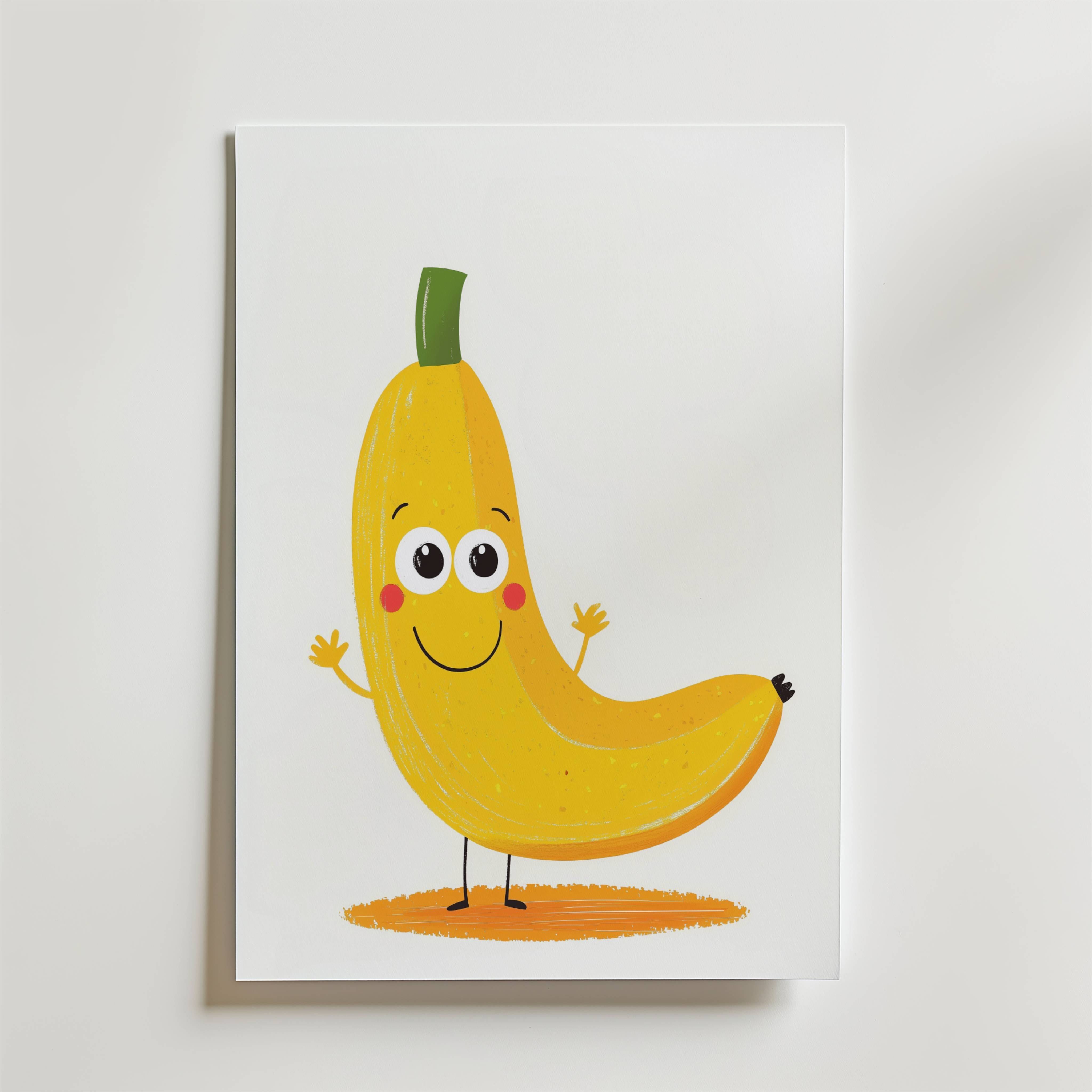 Happy Banana Poster - Premium Canvas 70x100 cm