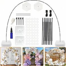 Ballongbågssats 1 set, Ballongbågsställ med vattenfyllbara baser, Jul - Svart (Multi-size)