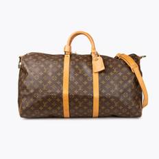 LOUIS VUITTON Keepall Bandouliére 55 Weekend Bag - Brown